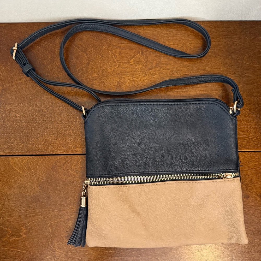 Black & Brown Crossbody Purse